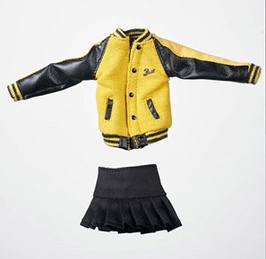 CS014C Stadium Jumper + Skirt Set for 1/12 Action Figure (Yellow) (Fashion Doll)