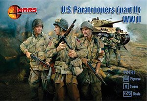 U.S. Paratroopers (Part II) WWII (40 Figures / 8 Poses) (Plastic model)