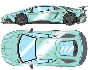 Lamborghini Aventador LP750-4 SV 2015 Pearl Mint Green (Large Black `SV` Logo) (Diecast Car)