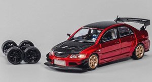 Mitsubishi ランサー エボリューション IX レッドメタリック/カーボン (ミニカー)