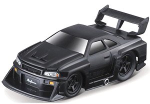 MM Liberty Walk 1999 Nissan Skyline GT-R R34 Black (Diecast Car)