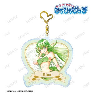 Pichi Pichi Pitch Pink Hanamori [Especially Illustrated] Rina Toin Hane wo Matotta Mermaid Ver. Big Acrylic Key Ring (Anime Toy)