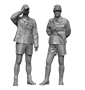 WWII ドイツアフリカ軍団(DAK)将校セット(2体入) (プラモデル)