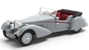 Bugatti T57SC Roadster Vanden Plas 38 Open Gray (Diecast Car)