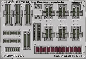 B-17G seatbelts (for Revell) (Plastic model)