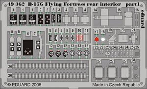 Rear interior Photo-Etched Parts for B-17G (for Revell) (Plastic model)