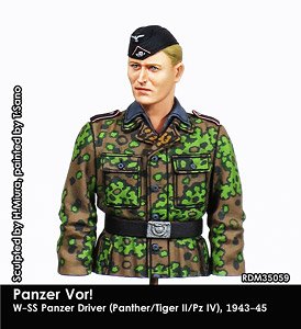 Panzer Vor! W-SS Panzer Driver (Panther/Tiger II/Pz IV), 1943-45. (Plastic model)