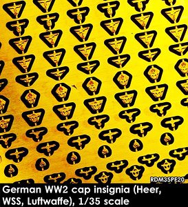 WWII ドイツ 帽章エッチングパーツセット(陸軍/武装親衛隊/空軍用) (プラモデル)
