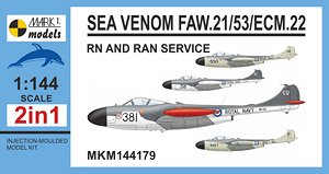 DH Sea Venom FAW.21/53/ECM.22 `RN and RAN Service` (Plastic model)