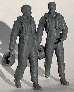 Walking RAF Vampire Pilots (Set of 2) (for Pilot Replicas) (Plastic model)