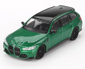 BMW M3 Competition Touring Isle of Man Green Metallic Green Metallic (RHD) (Diecast Car)