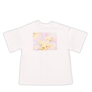 AZO2 Big Silhouette T-Shirt - Photo art - (White x bear) (Fashion Doll)