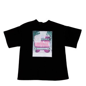 AZO2 Big Silhouette T-Shirt - Photo art - (Black x Splash) (Fashion Doll)