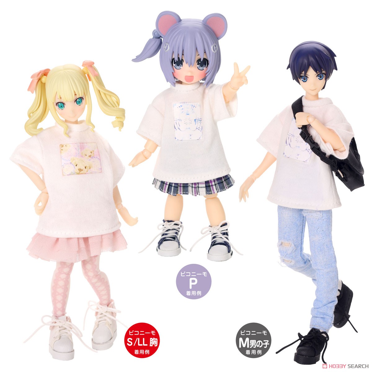 1/12 Big Silhouette T-Shirt - Photo art - (White x Luminous) (Fashion Doll) Other picture1