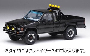 Toyota 1985 Hilux 4x4 SR5 Extra Cab Black (Diecast Car)