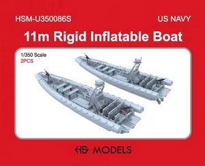 US Navy 11m Rigid Inflatable Boat (2 Pieces.) (Plastic model)