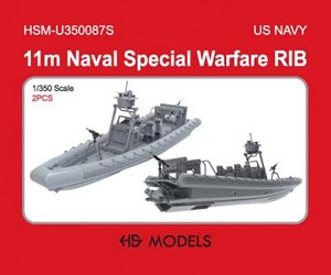 US Navy 11m Naval Special Warfare RIB (2 Pieces.) (Plastic model)
