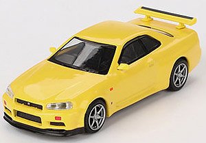Nissan Skyline GT-R R34 Vspec Lighting Yellow (RHD) [Clamshell Package] (Diecast Car)