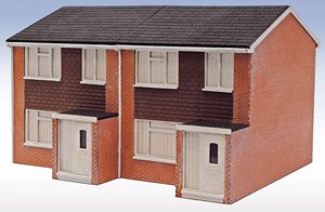 (OO/HO) LK214 1960s Semi-Detached House Complete - Laser Cut Kit (Model Train)