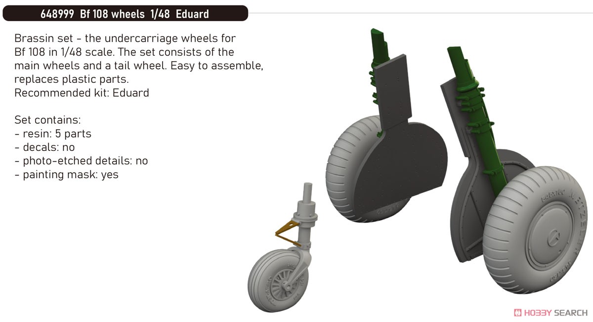 Bf108 Wheels (for Eduard) (Plastic model) Other picture1