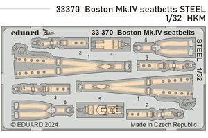 Boston Mk.IV Seatbelts STEEL (for HK Model) (Plastic model)