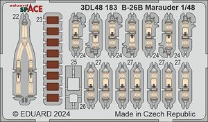B-26B Marauder Space 3D Decal Set (for ICM) (Plastic model)