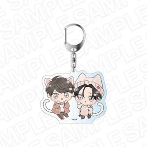Boku no Tsugai ha Thoroughbred Omega Hologram Key Ring Kotaro Chitose & Natsume Ouka Mini Chara Ver. (Anime Toy)
