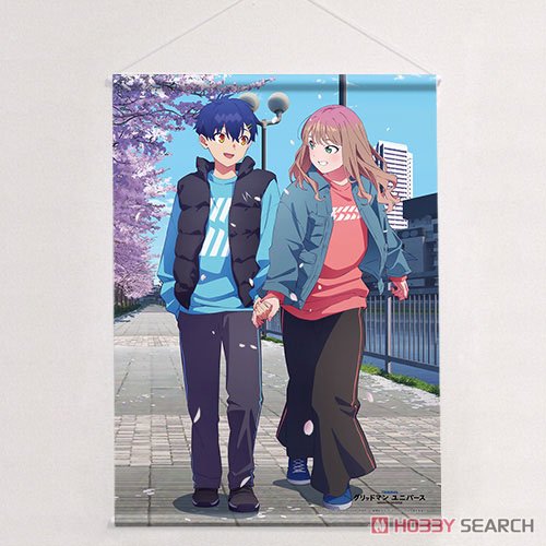 グリッドマン ユニバース 描き下ろしB2タペストリー(蓬＆夢芽/桜デート) (キャラクターグッズ) 商品画像2