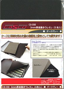 3mm Bottom Mat Urethane (6 Pieces) Dark Gray (Model Train)