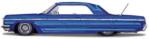 1964 シボレー インパラ SS ブルー (ミニカー)