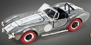 1965 Shelby Cobra 427 S/C - Raw Metal w/Red Tires (ミニカー)