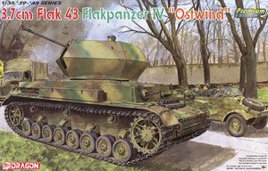 3.7cm FlaK 43 Flakpanzer IV `Ostwind` w/Magic Track/Aluminum Gun Barrel/3D Printed Parts (Plastic model)
