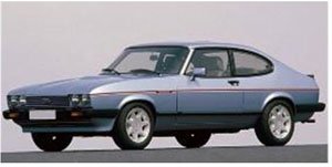 フォード カプリ Mk.III 2.8 インジェクション RHD 1984 メタリックパリブルー (ミニカー)