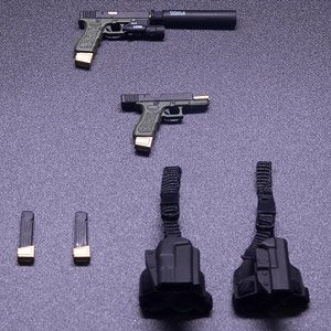 WM-01B ハンドガンセット ミリタリーグリーン 1/12 アクションフィギュア用完成品オプションパーツ (ドール)