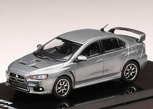 三菱 ランサーエボリューションX FINAL EDITION エンジンディスプレイモデル付き チタニウムグレーメタリック (ミニカー)
