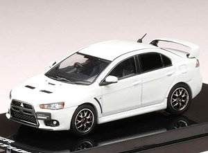 三菱 ランサーエボリューションX FINAL EDITION エンジンディスプレイモデル付き ホワイトパール (ミニカー)