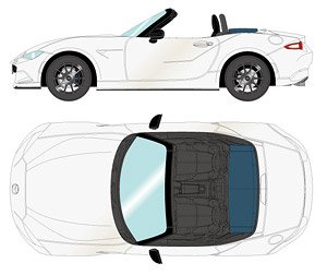 Mazda Roadster (ND) `990S` 2022 Snow Flake White Pearl Mica (Diecast Car)