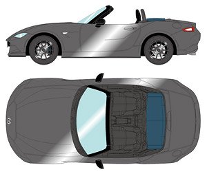 Mazda Roadster (ND) `990S` 2022 マシングレーメタリック (ミニカー)
