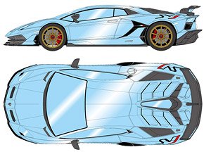 Lamborghini Aventador SVJ 2018 (Nireo wheel) アズーロテティス (ミニカー)