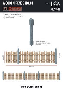Wooden fence / Holzzaun No.1 (Plastic model)