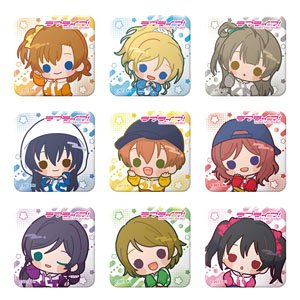 Love Live! Trading Chibi Chara Square Can Badge (Set of 9) (Anime Toy)