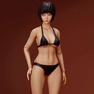 True 1 Toys 1/6 Jointed Female Doll Basic Set Black Hair x Light Wheat Skin (Fashion Doll)
