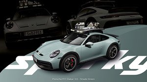 Porsche 911 2023 Dakar 3.0 Shade Green (Diecast Car)