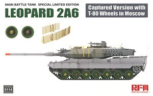 Leopard 2A6 Captured Version with T-80 Wheels in Moscow Supecial Limited Edition (Plastic model)