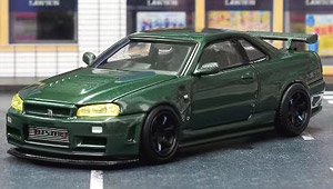 日産 スカイライン GT-R R34 (NISMO) CUSTOMIZED ダークグリーン (ミニカー)