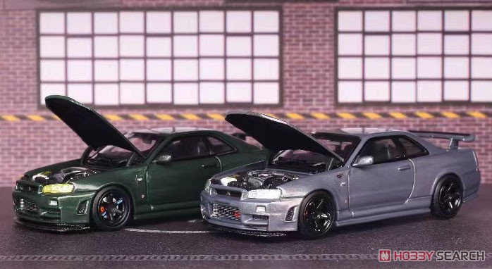 Nissan Skyline GT-R R34 (NISMO) CUSTOMIZED Dark Green (Diecast Car) その他の画像6