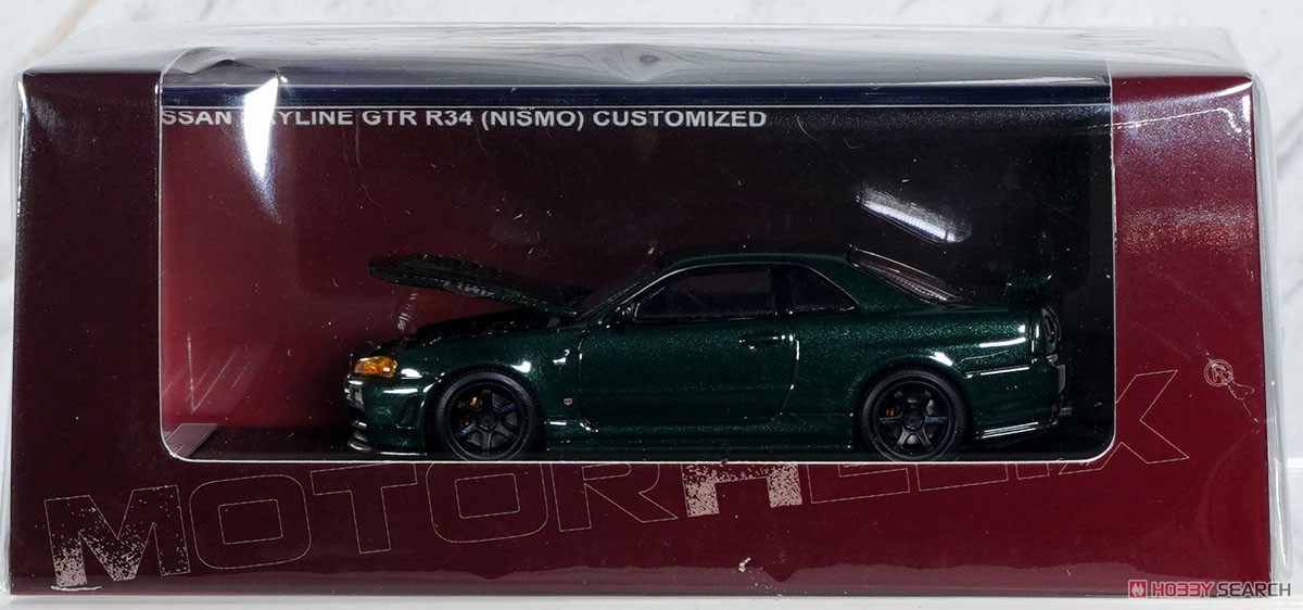 Nissan Skyline GT-R R34 (NISMO) CUSTOMIZED Dark Green (Diecast Car) パッケージ1