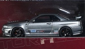 Nissan Skyline GT-R R34 (NISMO) CRS VER. Gun Metallic w / livery (Diecast Car)