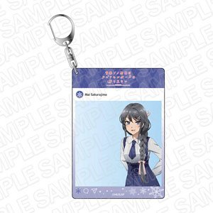 劇場アニメ「青春ブタ野郎はランドセルガールの夢を見ない」 SNS風キーホルダー 桜島麻衣 Snow ver. (キャラクターグッズ)