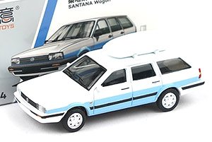 サンタナ・ワゴン車 ホワイトブルー (ミニカー)